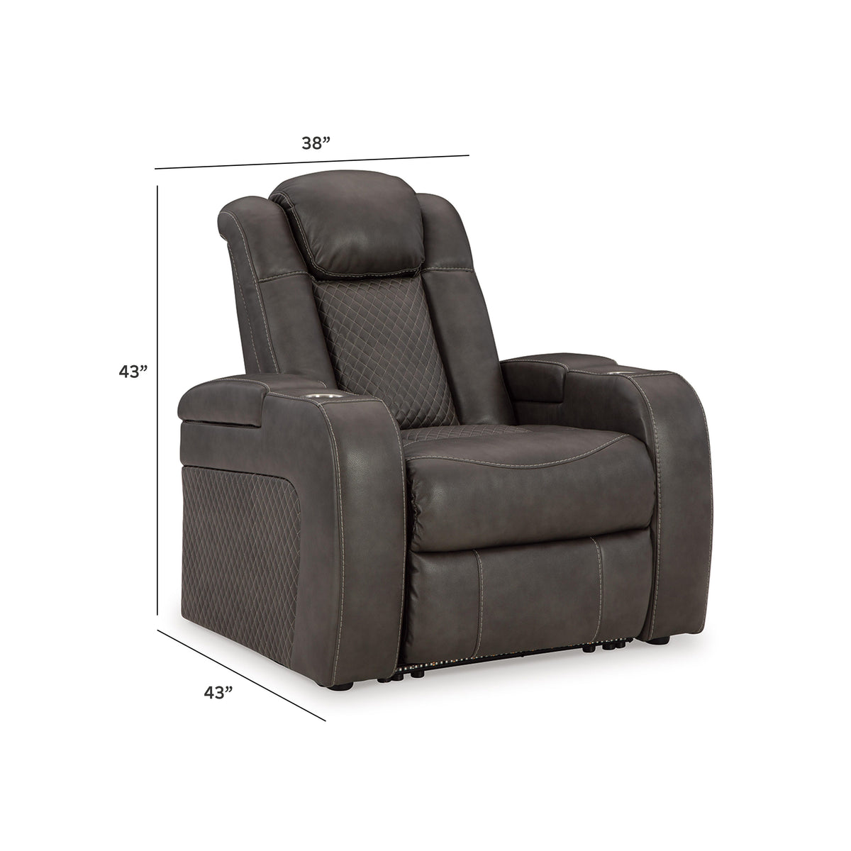 Fyne-Dyme Power Recliner - 3660213 - approximate manufacturer dimensions (supplier image 24)