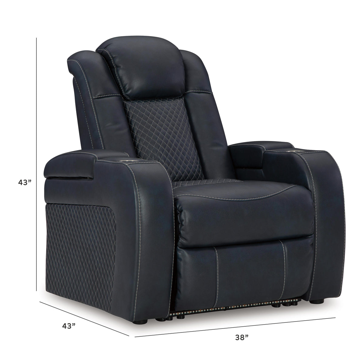Fyne-Dyme Power Recliner - 3660313 - approximate manufacturer dimensions (supplier image 12)