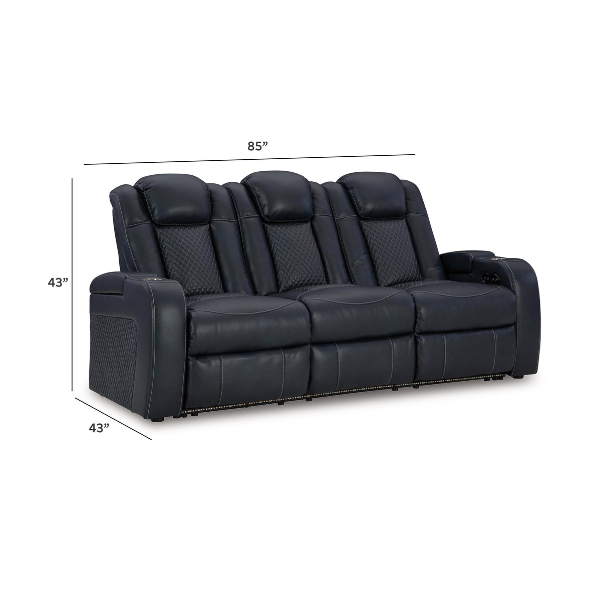 Fyne-Dyme Living Room Sets - 36603U2, 36603U1, 36603U3 - approximate manufacturer dimensions (supplier image 43)