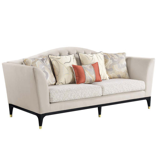 Tayden - Sofa & Loveseat Set - Beige Velvet