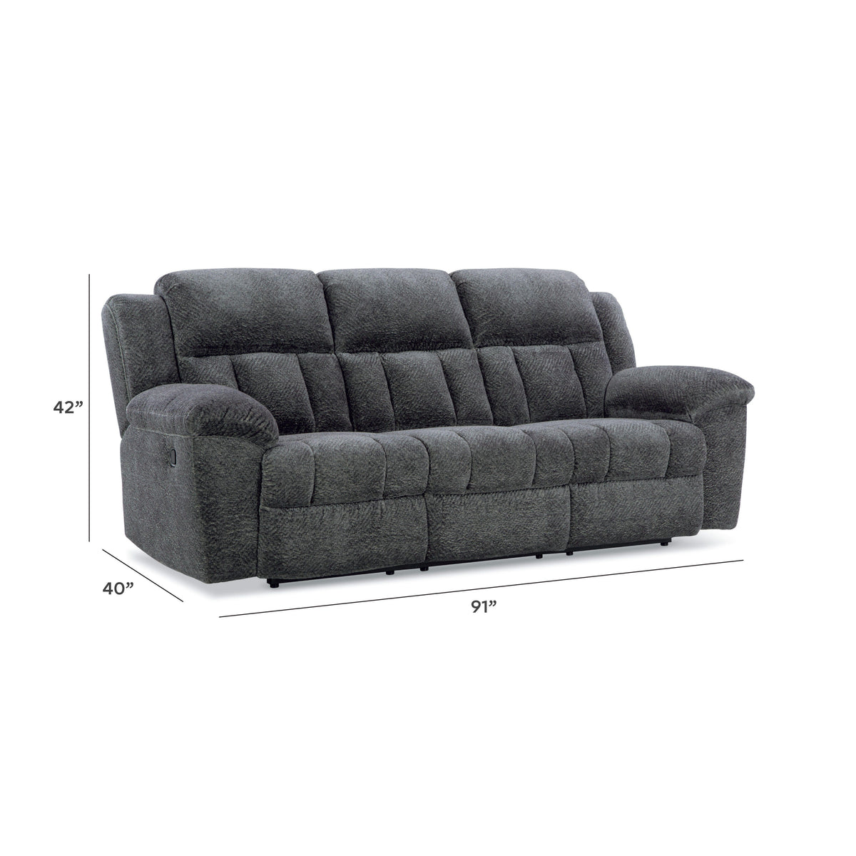 Frohn Reclining Sofa - 3740688 - approximate manufacturer dimensions (supplier image 18)