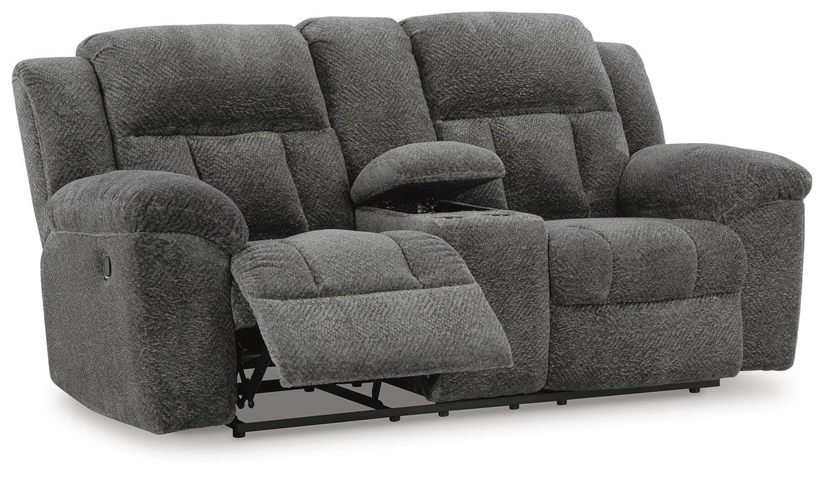 Frohn Reclining Loveseat with Console - 3740694 - product view or room setting; only loveseat included (supplier image 3)