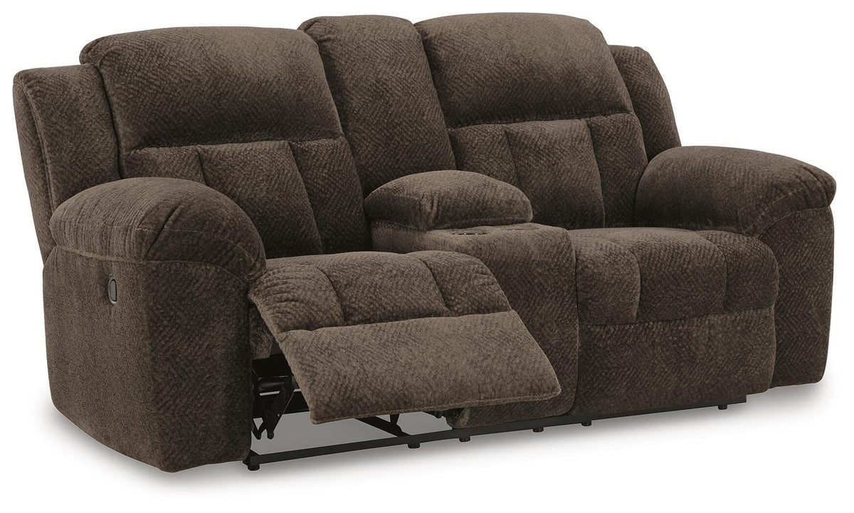 Frohn Reclining Loveseat with Console - 3740794 - product view or room setting; only loveseat included (supplier image 13)