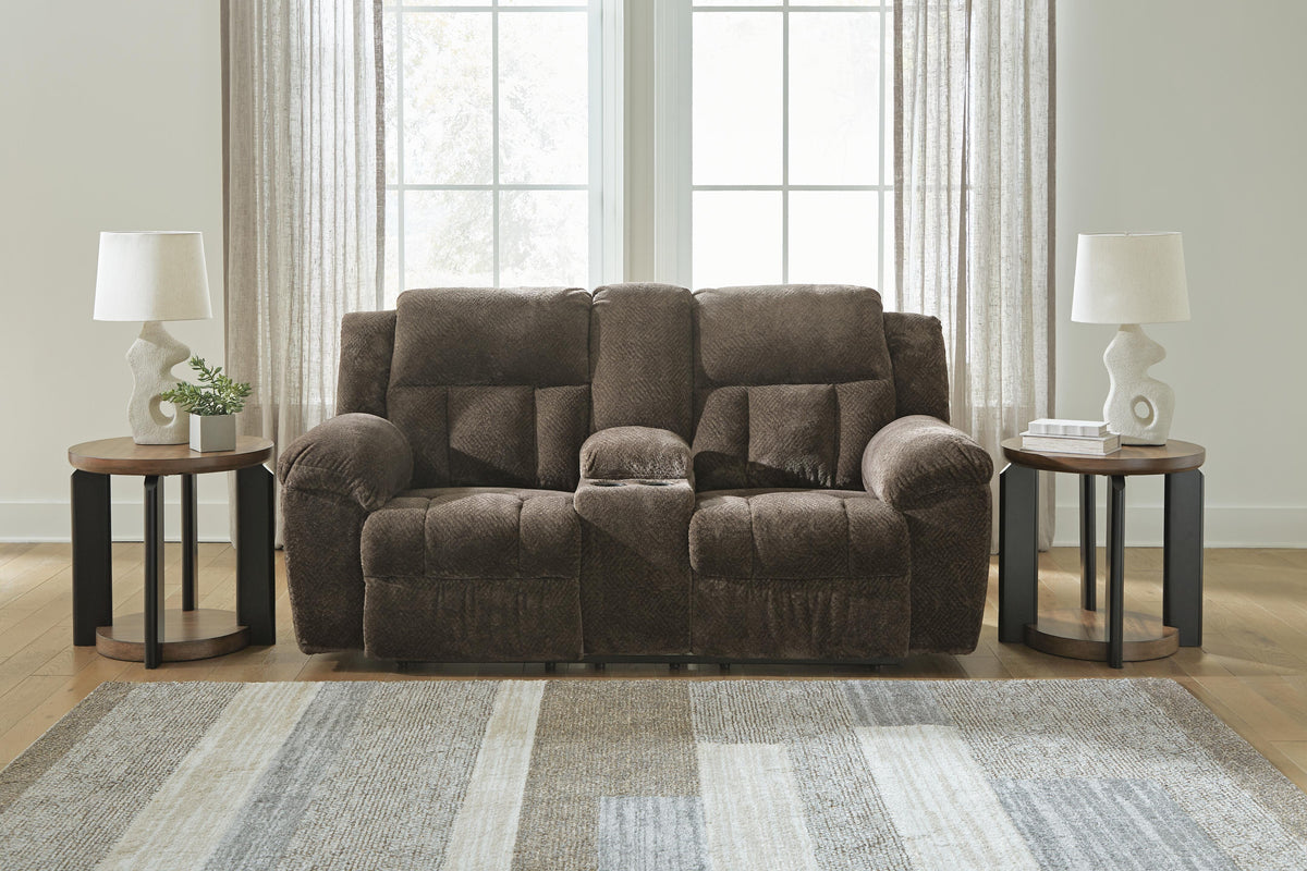 Frohn Reclining Loveseat with Console - 3740794 - product view or room setting; only loveseat included (supplier image 12)