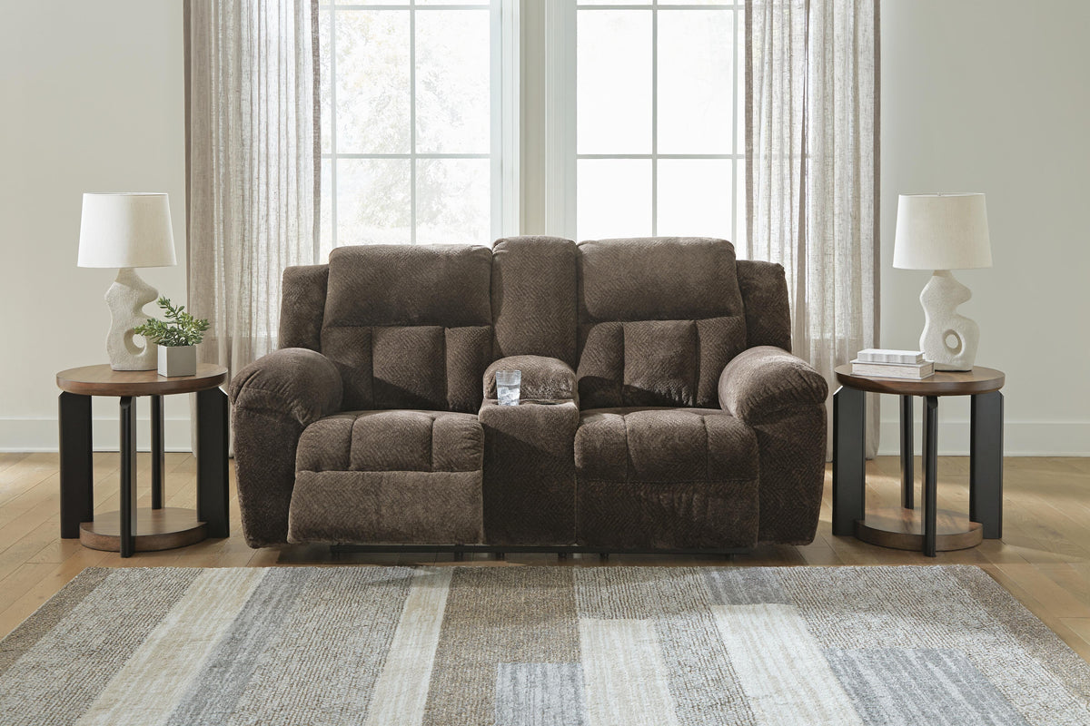 Frohn Reclining Loveseat with Console - 3740794 - product view or room setting; only loveseat included (supplier image 17)