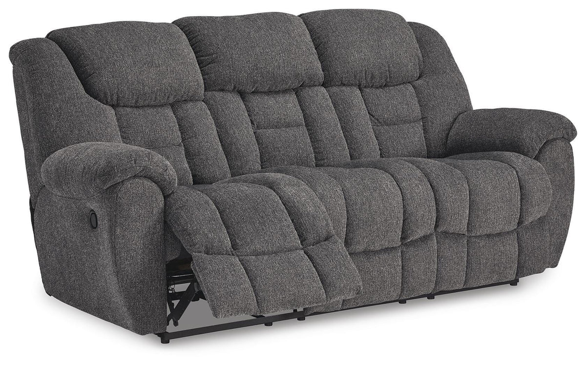 Foreside Reclining Sofa - 3810488 - product view or room setting; only sofa included (supplier image 3)