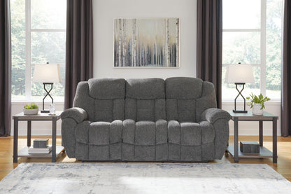 Foreside Reclining Sofa - 3810488 - product view or room setting; only sofa included (supplier image 2)