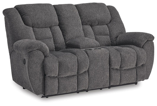 Foreside Reclining Loveseat with Console - 3810494 - product view or room setting; only loveseat included (supplier image 1)