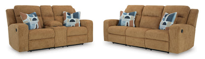 Kanlow Reclining Sofa and Loveseat - 38605U1 - product view or room setting; complete kit and included component views (supplier image 1)