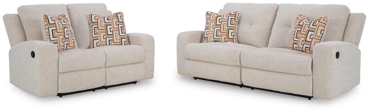Danum Reclining Sofa and Loveseat - 38805U1 - product view or room setting; complete kit and included component views (supplier image 1)