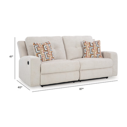 Danum Reclining Sofa and Loveseat - 38805U1 - approximate manufacturer dimensions (supplier image 18)