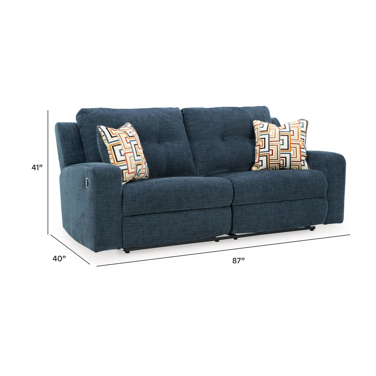 Danum Reclining Sofa and Loveseat - 38806U1 - approximate manufacturer dimensions (supplier image 39)