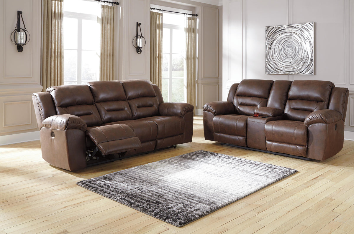 Stoneland Reclining Loveseat with Console - 3990494 - product view or room setting; only loveseat included (supplier image 24)