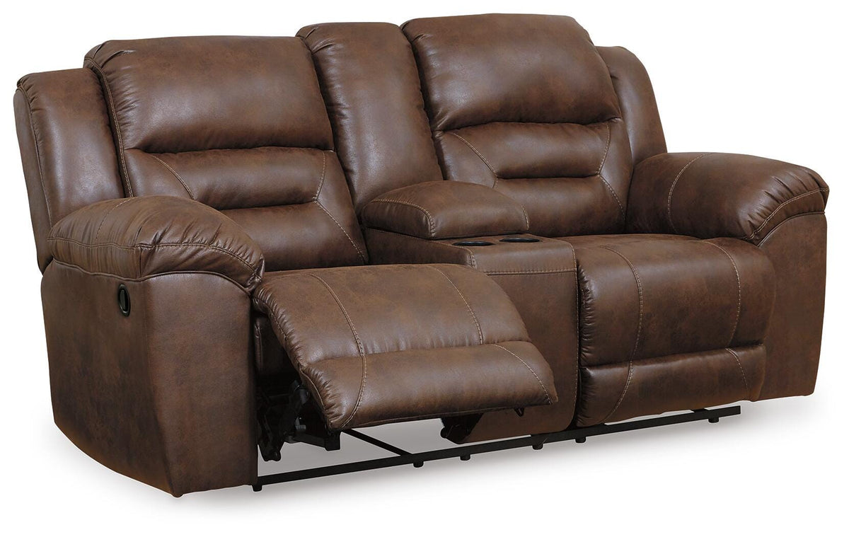 Stoneland Reclining Loveseat with Console - 3990496, 3990494 - product view or room setting; only loveseat included (supplier image 12)