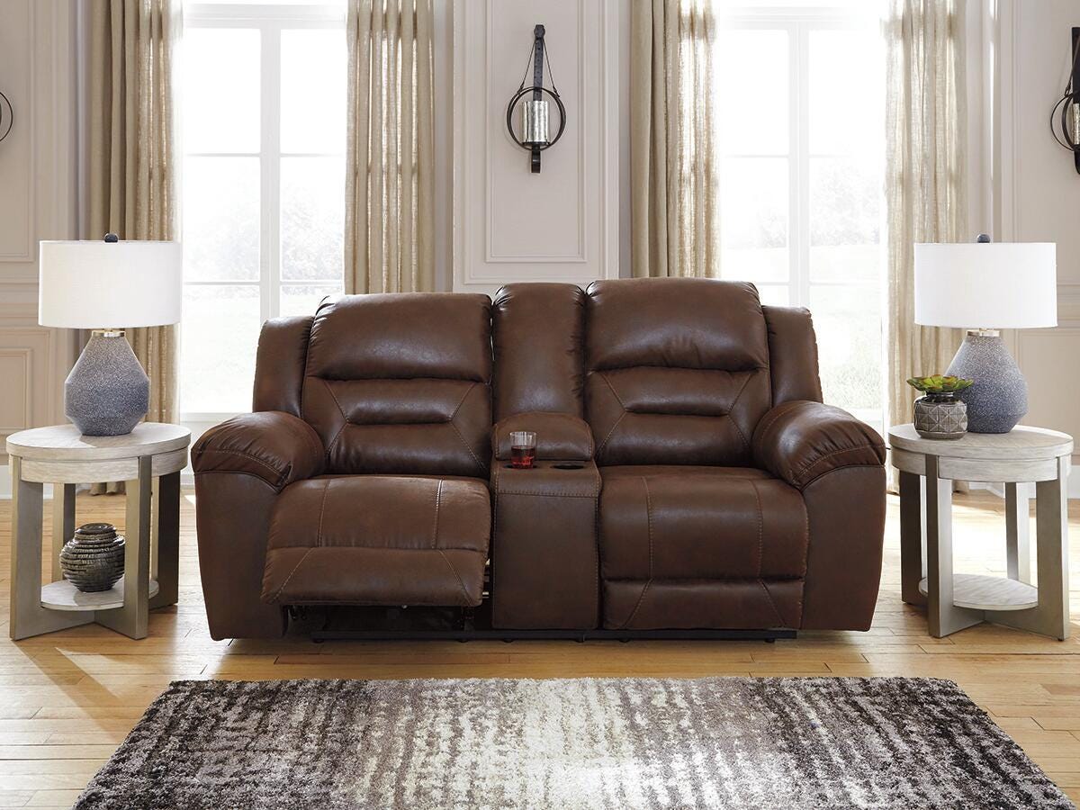 Stoneland Reclining Loveseat with Console - 3990496, 3990494 - product view or room setting; only loveseat included (supplier image 21)