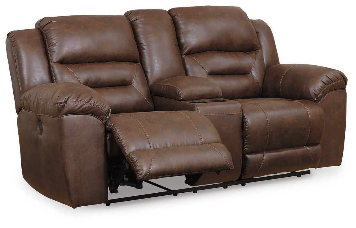 Stoneland sofa and loveseat set, Chocolate / Power Sofa + Power Loveseat, 39904U2: original manufacturer image; only listed sofa and loveseat included. Castillo Furniture, Philadelphia.