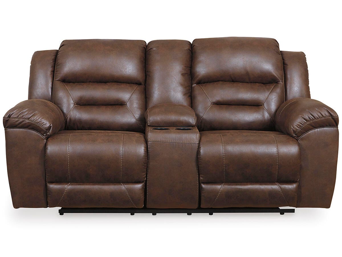 Stoneland Reclining Loveseat with Console - 3990496 - product view or room setting; only loveseat included (supplier image 14)