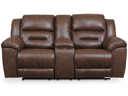 Stoneland Reclining Loveseat with Console - 3990496 - product view or room setting; only loveseat included (supplier image 14)