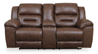 Stoneland Reclining Loveseat with Console - 3990494 - product view or room setting; only loveseat included (supplier image 22)
