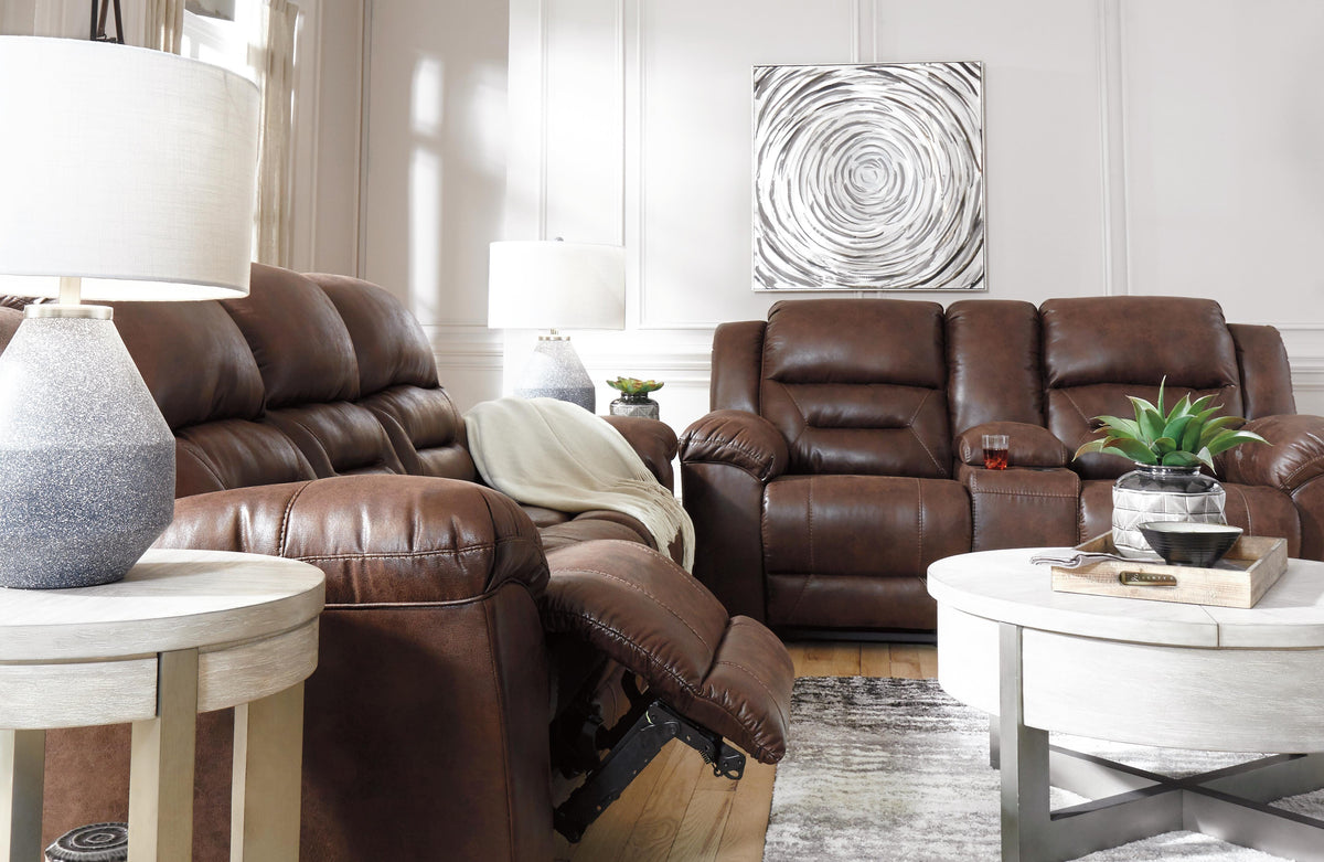 Stoneland Reclining Loveseat with Console - 3990494 - product view or room setting; only loveseat included (supplier image 25)