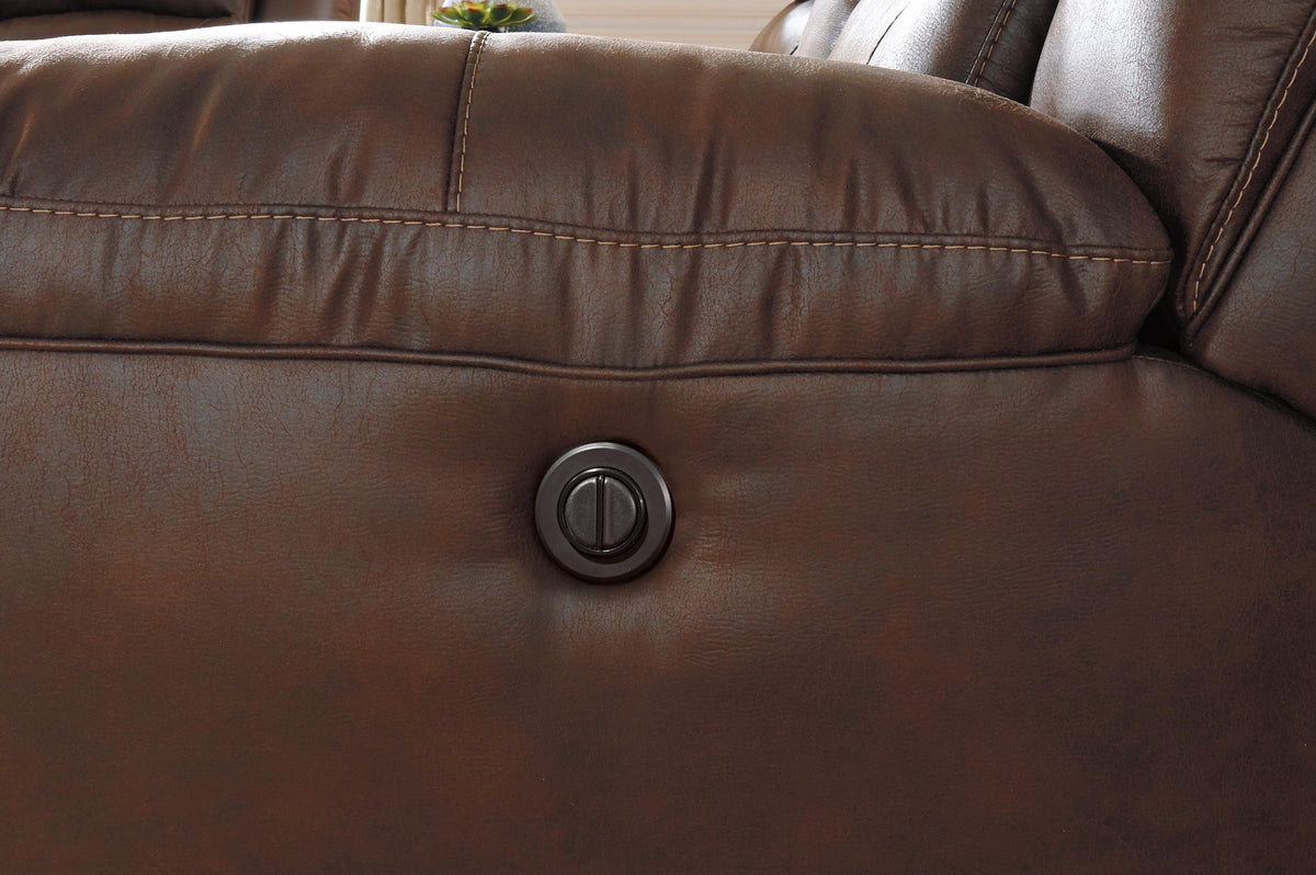 Stoneland Reclining Loveseat with Console - 3990496 - product view or room setting; only loveseat included (supplier image 18)