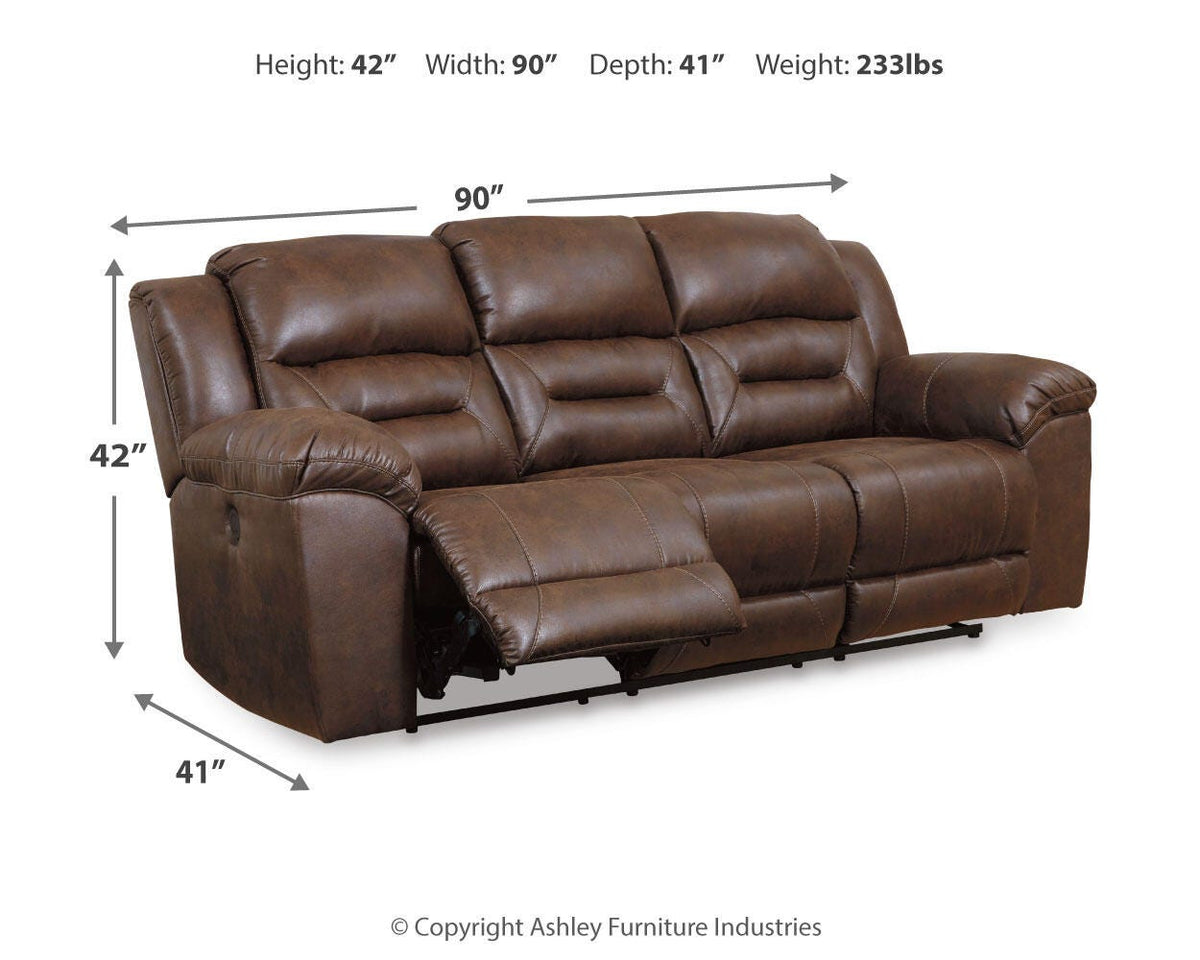 Stoneland Reclining Sofa - 3990487 - approximate manufacturer dimensions (supplier image 20)