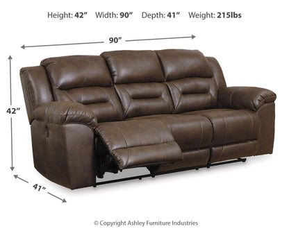 Stoneland Reclining Sofa - 3990488 - approximate manufacturer dimensions (supplier image 15)