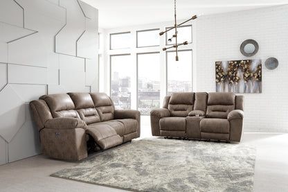 Stoneland sofa and loveseat set, Fossil / Power Sofa + Power Loveseat, 39905U3: original manufacturer image; only listed sofa and loveseat included. Castillo Furniture, Philadelphia.