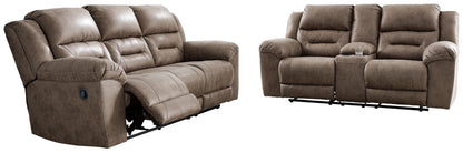 Stoneland sofa and loveseat set, Fossil / Manual Sofa + Manual Loveseat, 39905U1: original manufacturer image; only listed sofa and loveseat included. Castillo Furniture, Philadelphia.