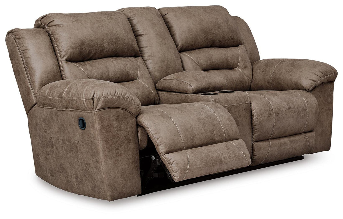 Stoneland Reclining Loveseat with Console - 3990594 - product view or room setting; only loveseat included (supplier image 9)
