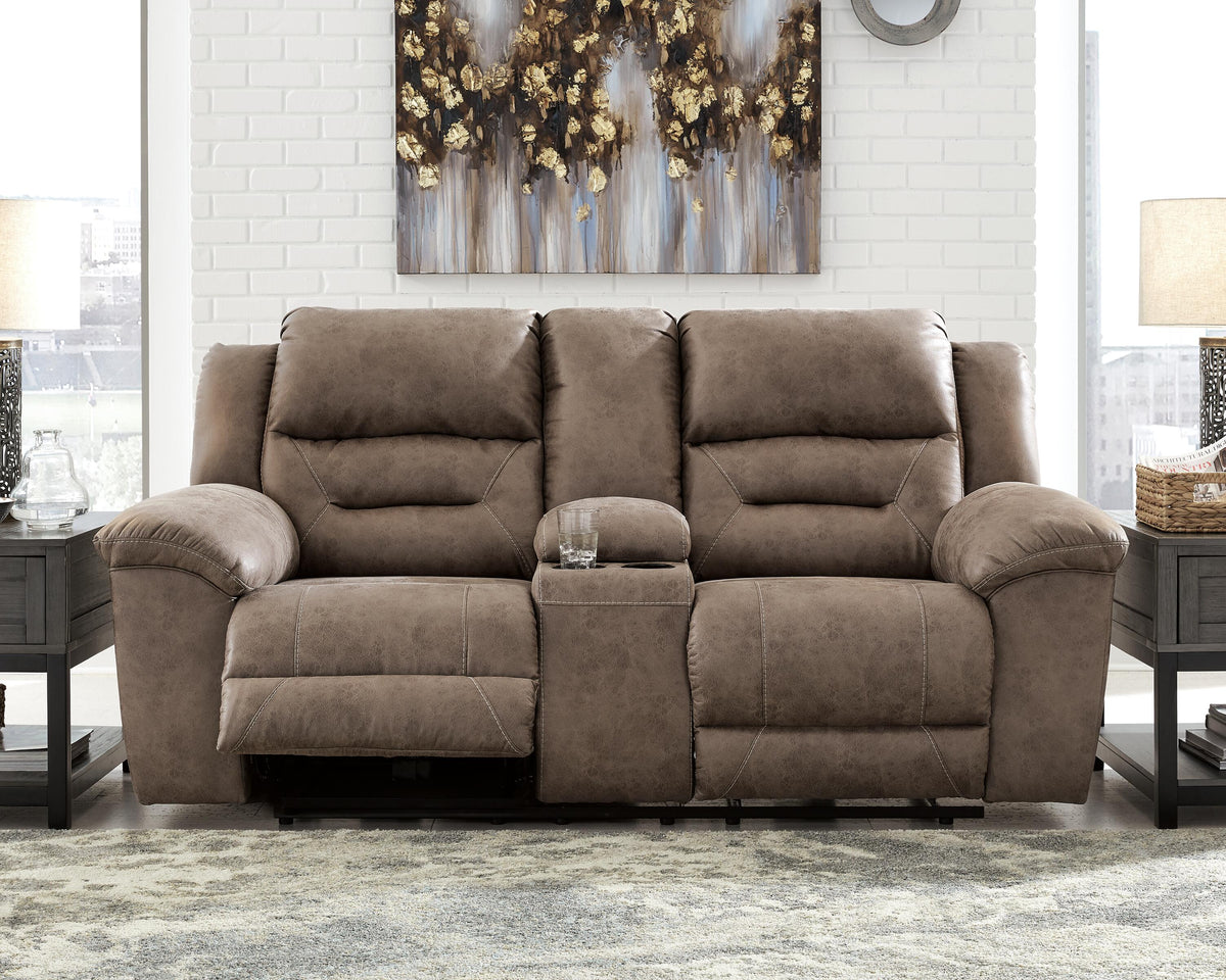 Stoneland Reclining Loveseat with Console - 3990596, 3990594 - product view or room setting; only loveseat included (supplier image 2)
