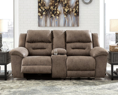 Stoneland Reclining Loveseat with Console - 3990596, 3990594 - product view or room setting; only loveseat included (supplier image 2)