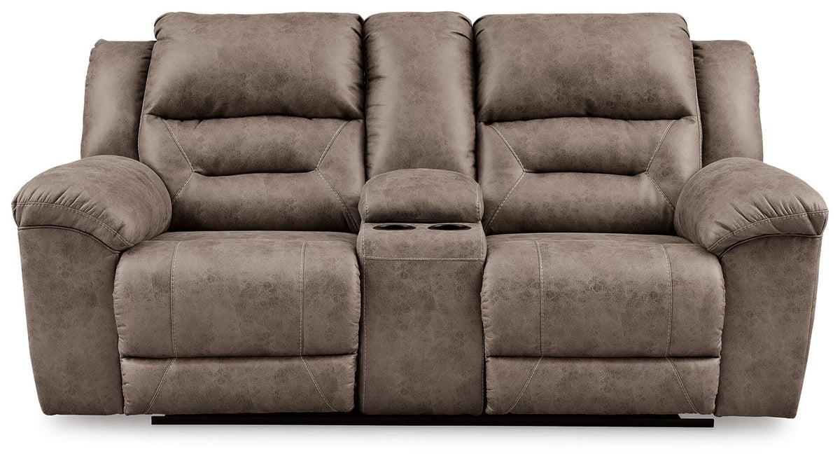 Stoneland Reclining Loveseat with Console - 3990596, 3990594 - product view or room setting; only loveseat included (supplier image 3)
