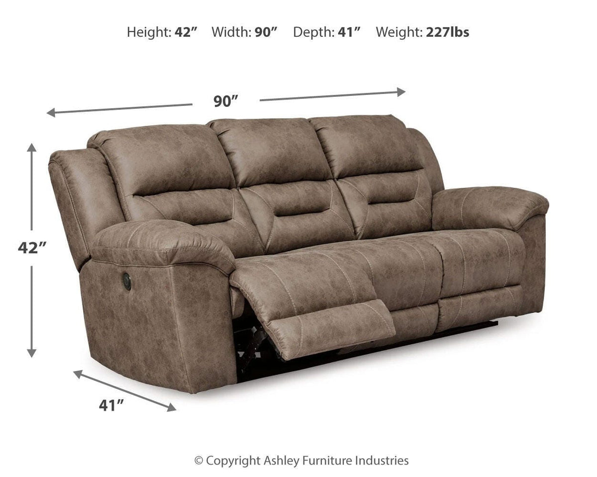 Stoneland Reclining Sofa - 3990587 - approximate manufacturer dimensions (supplier image 9)