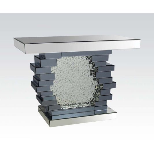 Nysa - 47" X 14" Console Table - Mirrored & Faux Crystals