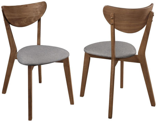 Alfredo - Dining Side Chair (Set of 2) - Gray And Natural Walnut