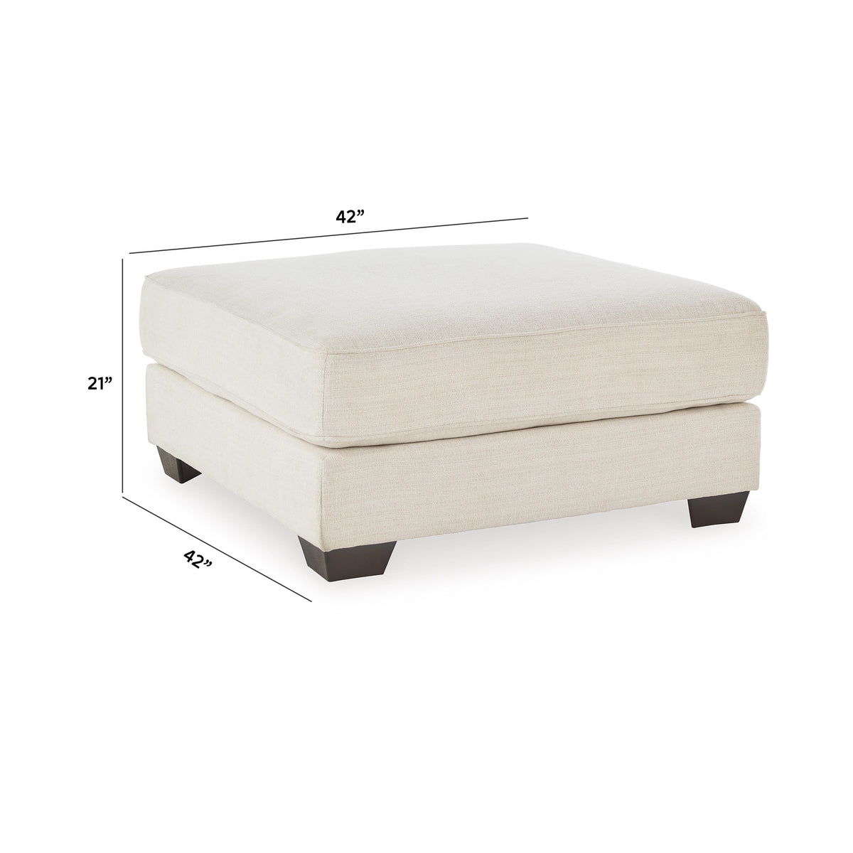 Lerenza Oversized Accent Ottoman - 4030608 - approximate manufacturer dimensions (supplier image 6)