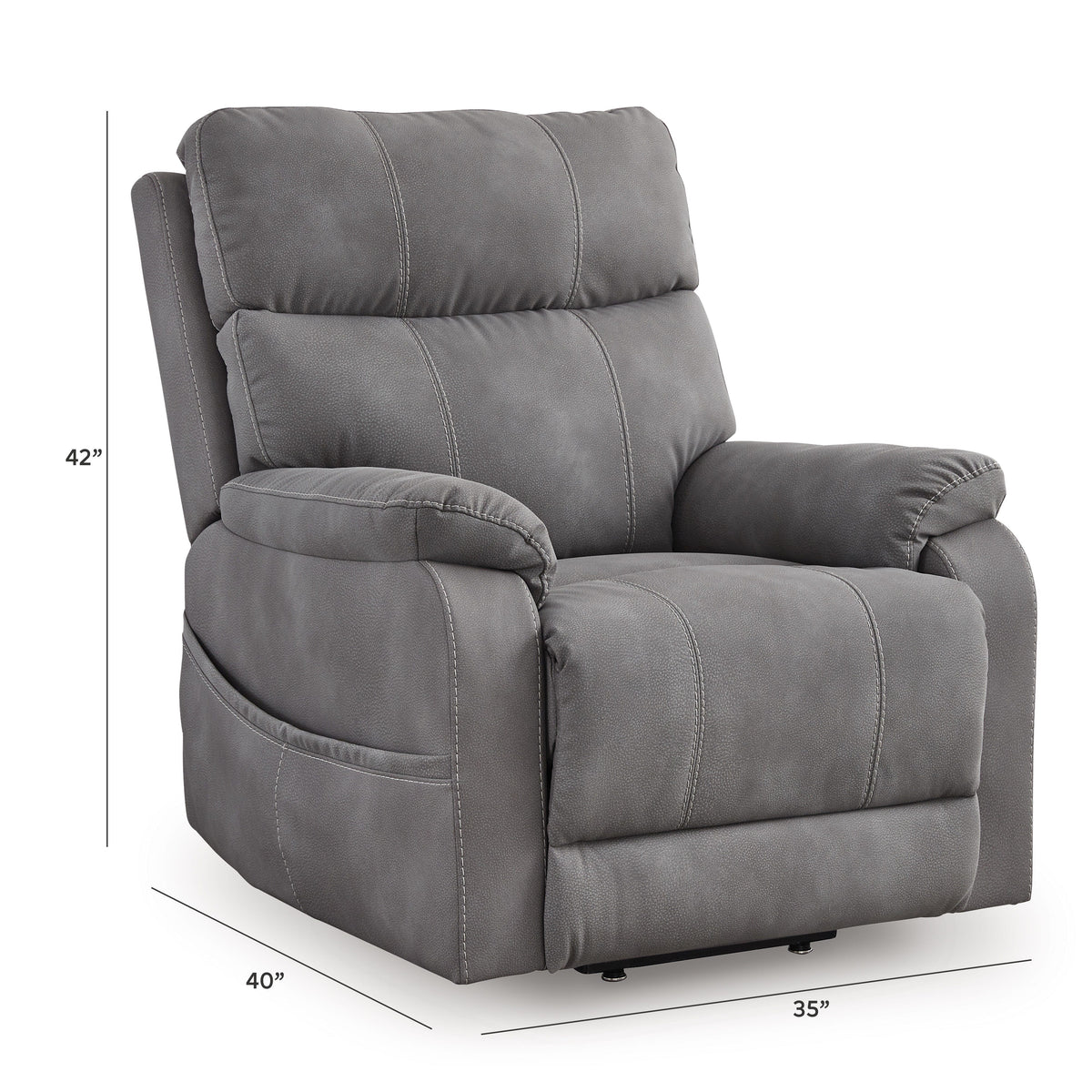 Next-Gen Durapella Power Lift Recliner - 4070812 - approximate manufacturer dimensions (supplier image 28)