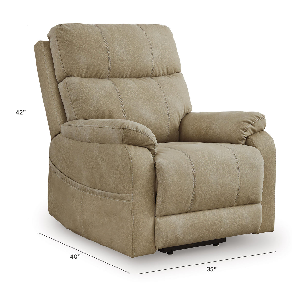 Next-Gen Durapella Power Lift Recliner - 4070912 - approximate manufacturer dimensions (supplier image 14)