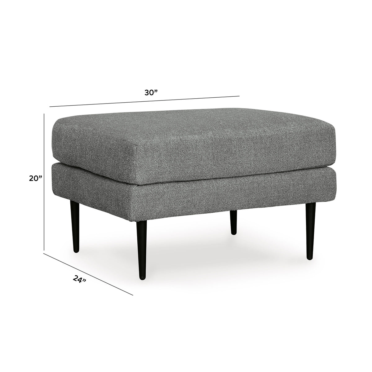 Hazela Chair and Ottoman - 41102U1 - approximate manufacturer dimensions (supplier image 16)