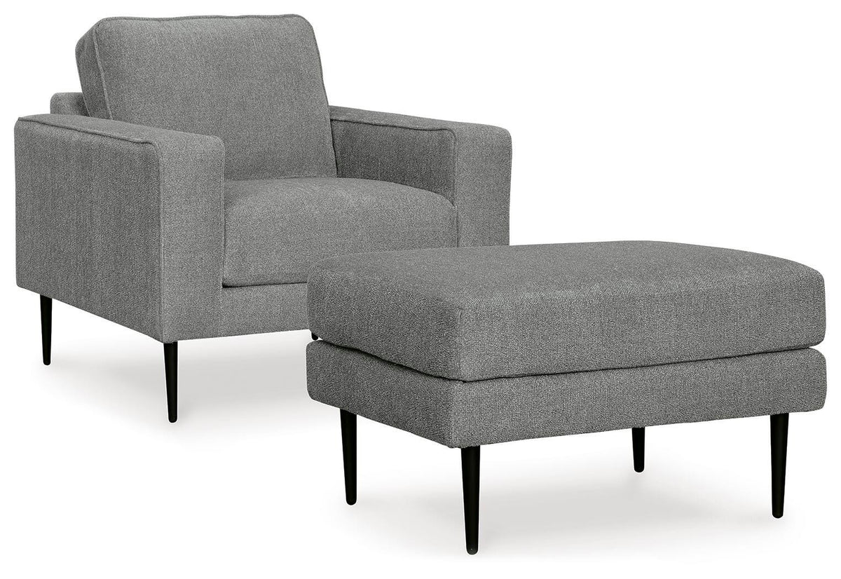 Hazela Chair and Ottoman - 41102U1 - product view or room setting; complete kit and included component views (supplier image 2)