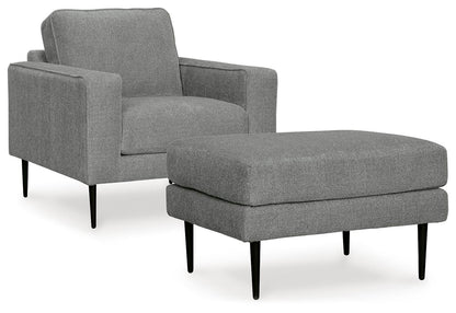 Hazela Chair and Ottoman - 41102U1 - product view or room setting; complete kit and included component views (supplier image 2)