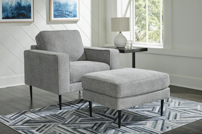Hazela Chair and Ottoman - 41102U1 - product view or room setting; complete kit and included component views (supplier image 1)