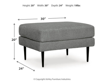 Hazela Chair and Ottoman - 41102U1 - approximate manufacturer dimensions (supplier image 14)