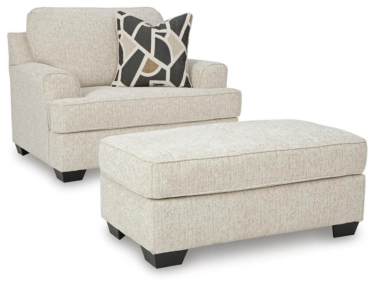 Heartcort Oversized Chair and Ottoman - 44604U1 - product view or room setting; complete kit and included component views (supplier image 2)
