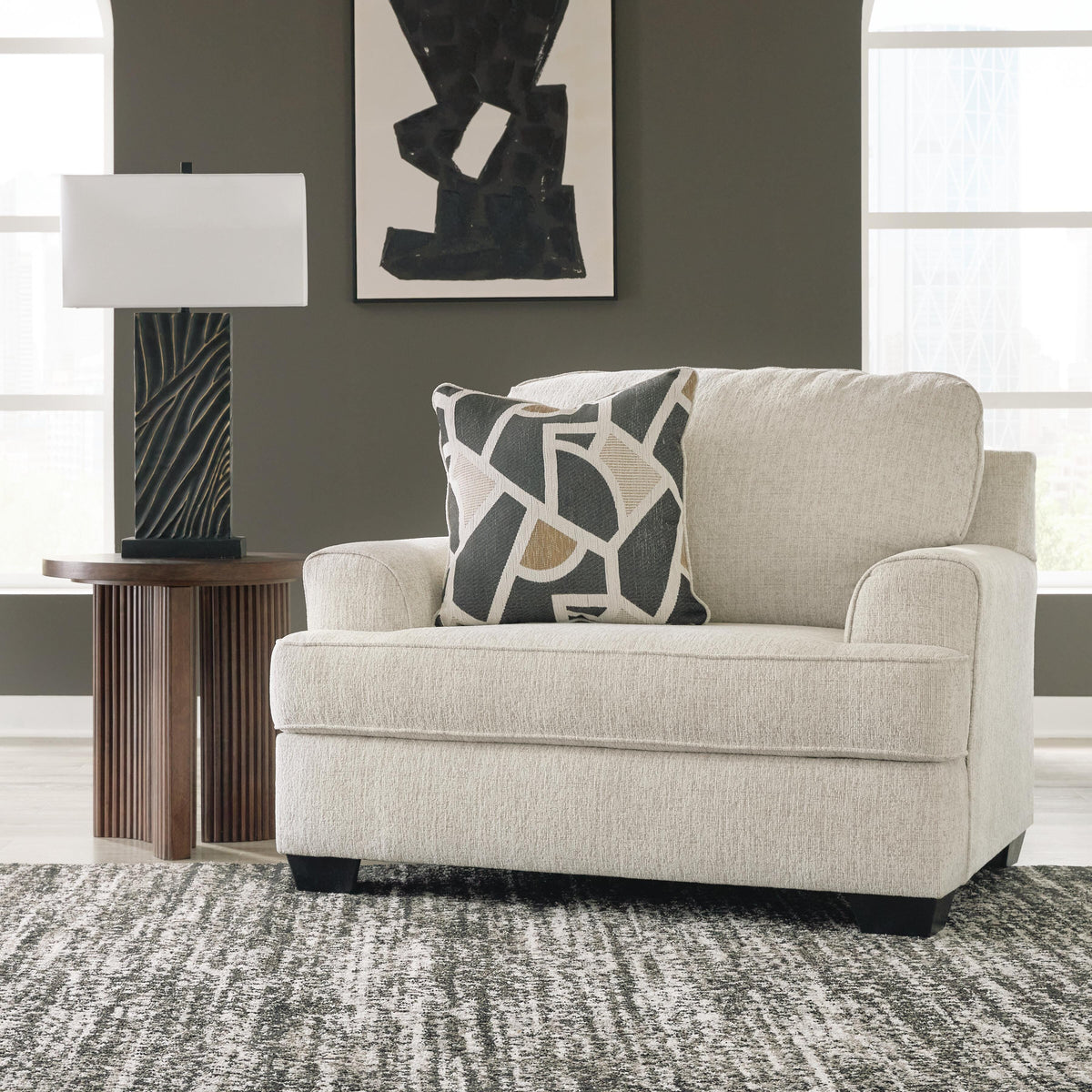 Heartcort Oversized Chair and Ottoman - 44604U1 - product view or room setting; complete kit and included component views (supplier image 11)