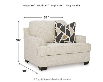 Heartcort Oversized Chair and Ottoman - 44604U1 - approximate manufacturer dimensions (supplier image 15)