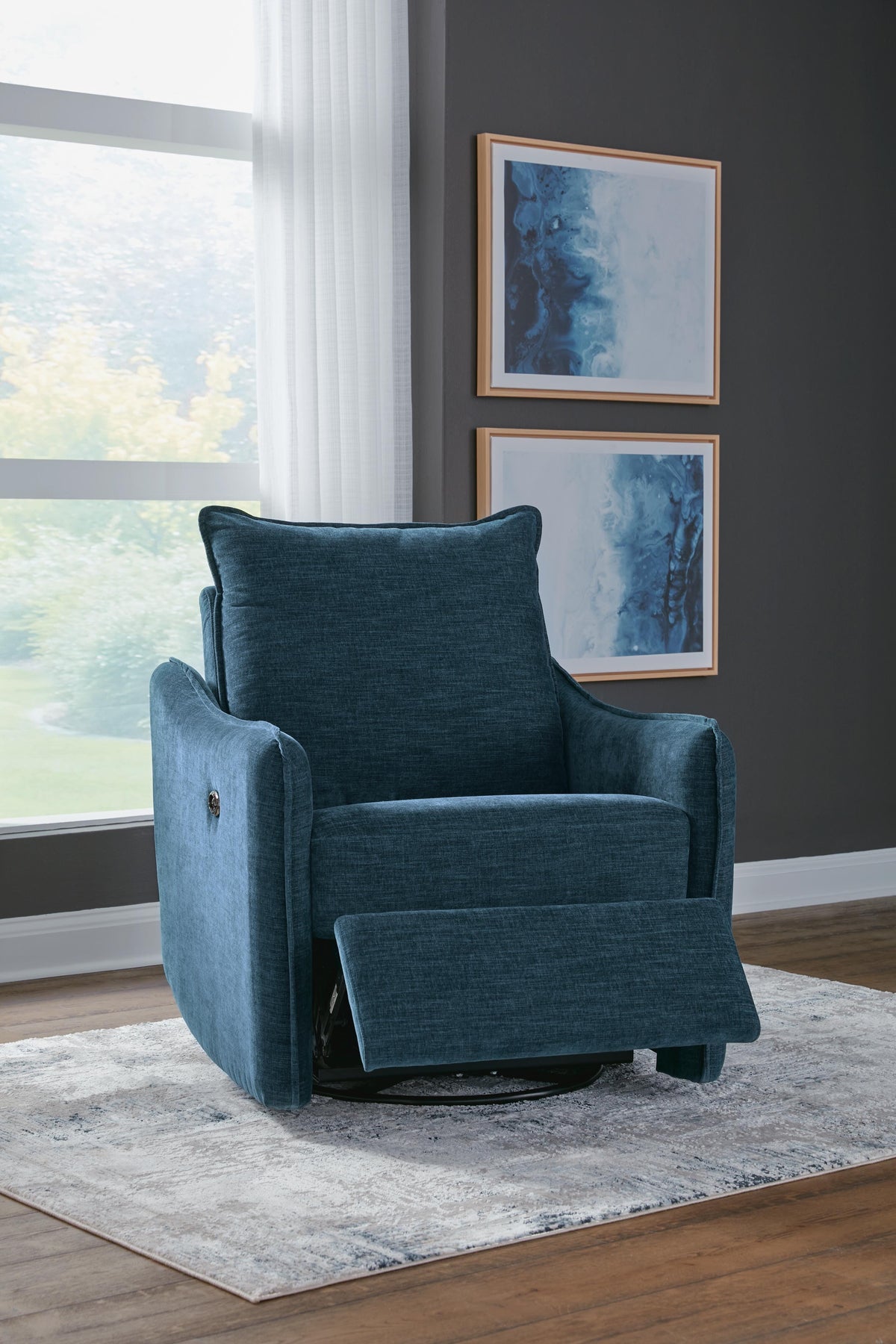 McBurg Swivel Power Recliner - 4480128 - product view or room setting; only recliner included (supplier image 8)