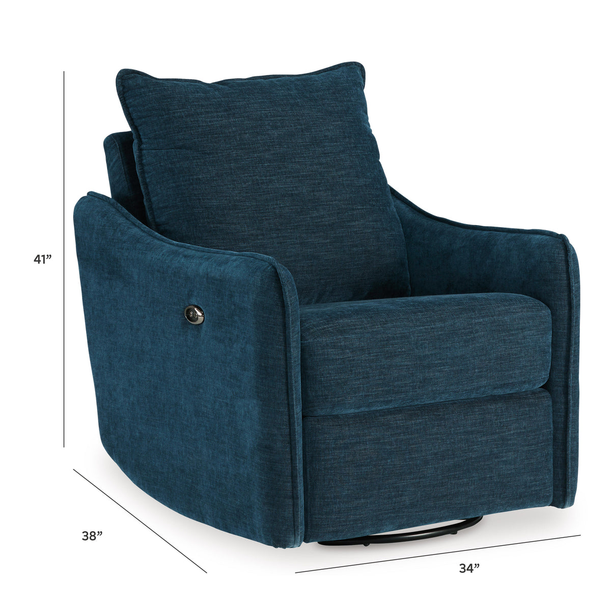 McBurg Swivel Power Recliner - 4480128 - approximate manufacturer dimensions (supplier image 10)