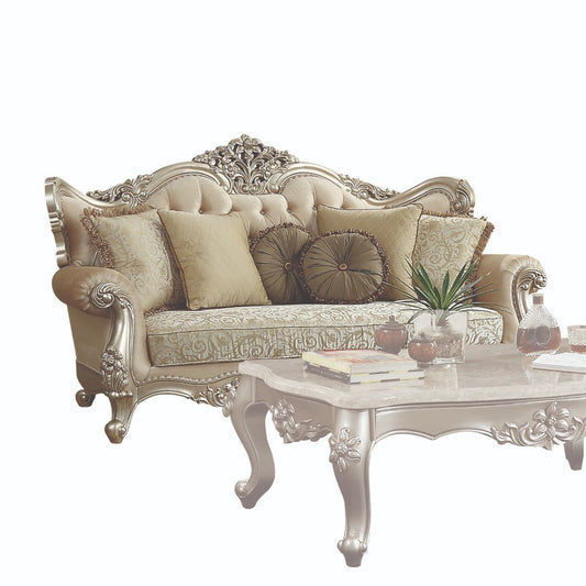 Bently - Sofa & Loveseat Set - Fabric & Champagne